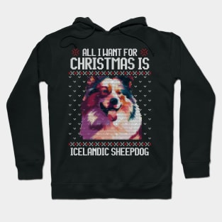 All I Want for Christmas is Icelandic Sheepdog - Christmas Gift for Dog Lover Hoodie